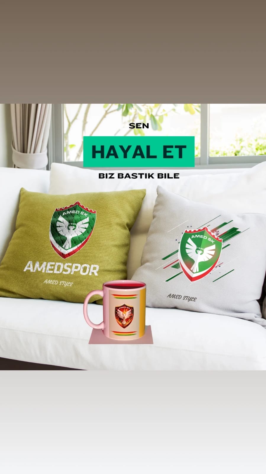 Kupa Bardak ve Yastık Seti